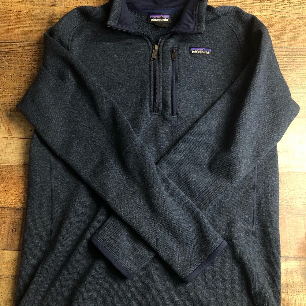 Patagonia Men’s Better Sweater 1/4 Zip Fleece Pullover Navy Blue - Size M